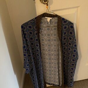 H&M Blue and Gold Patterned Kimono